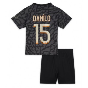 Paris Saint-Germain Danilo Pereira #15 Dětské Alternativní dres komplet 2023-24 Krátký Rukáv (+ trenýrky)